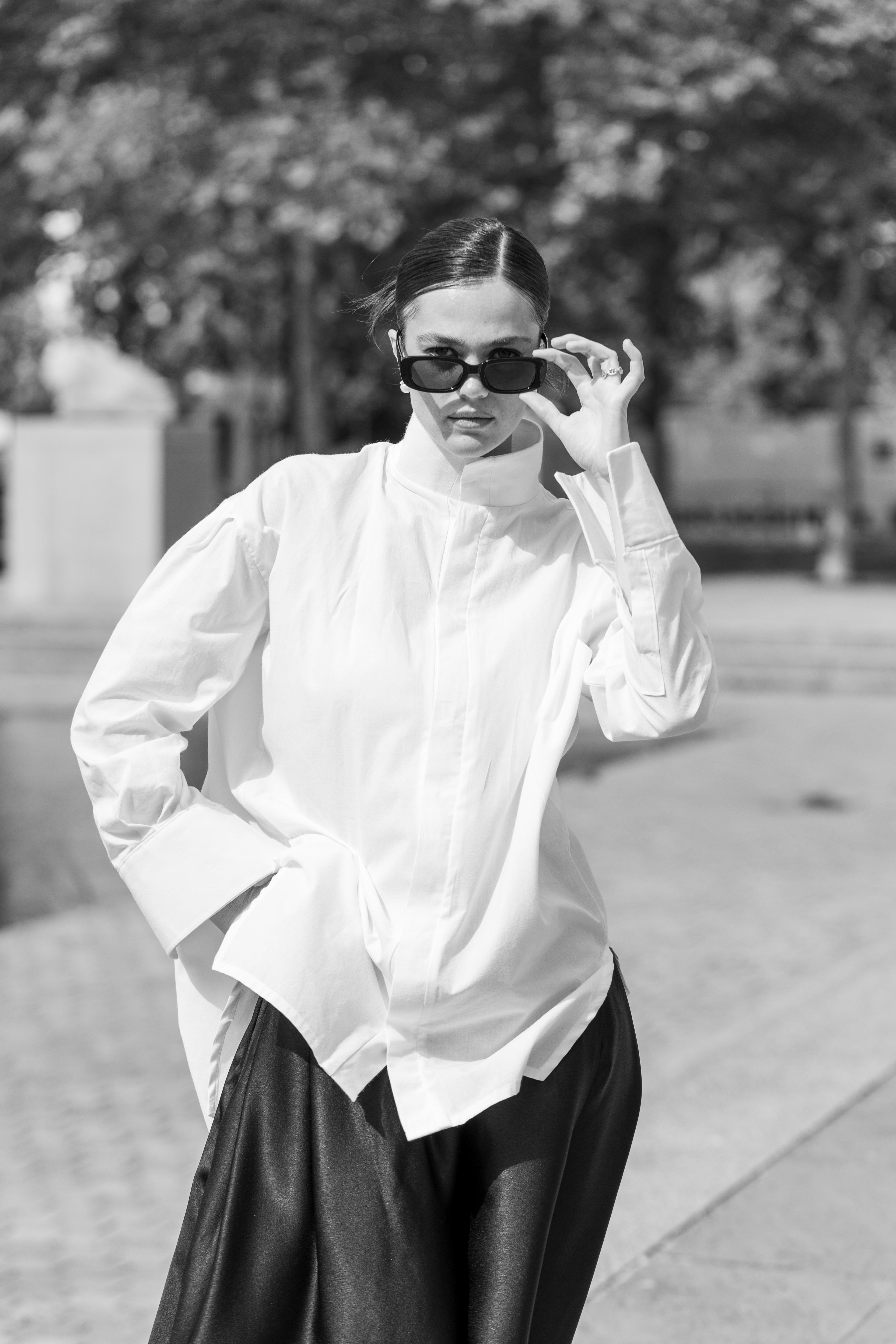 Chemise à col roulé oversize