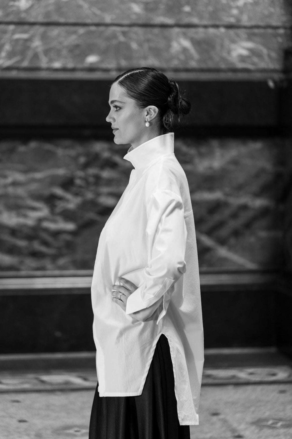 Chemise à col roulé oversize