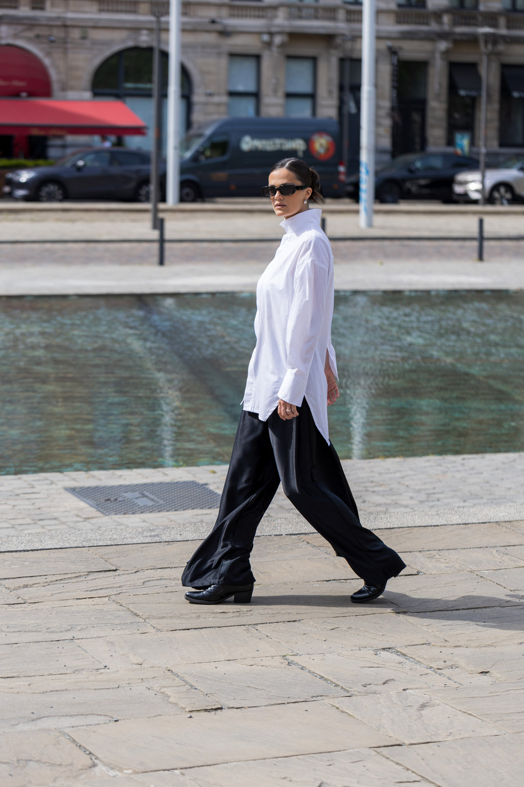 Chemise à col roulé oversize