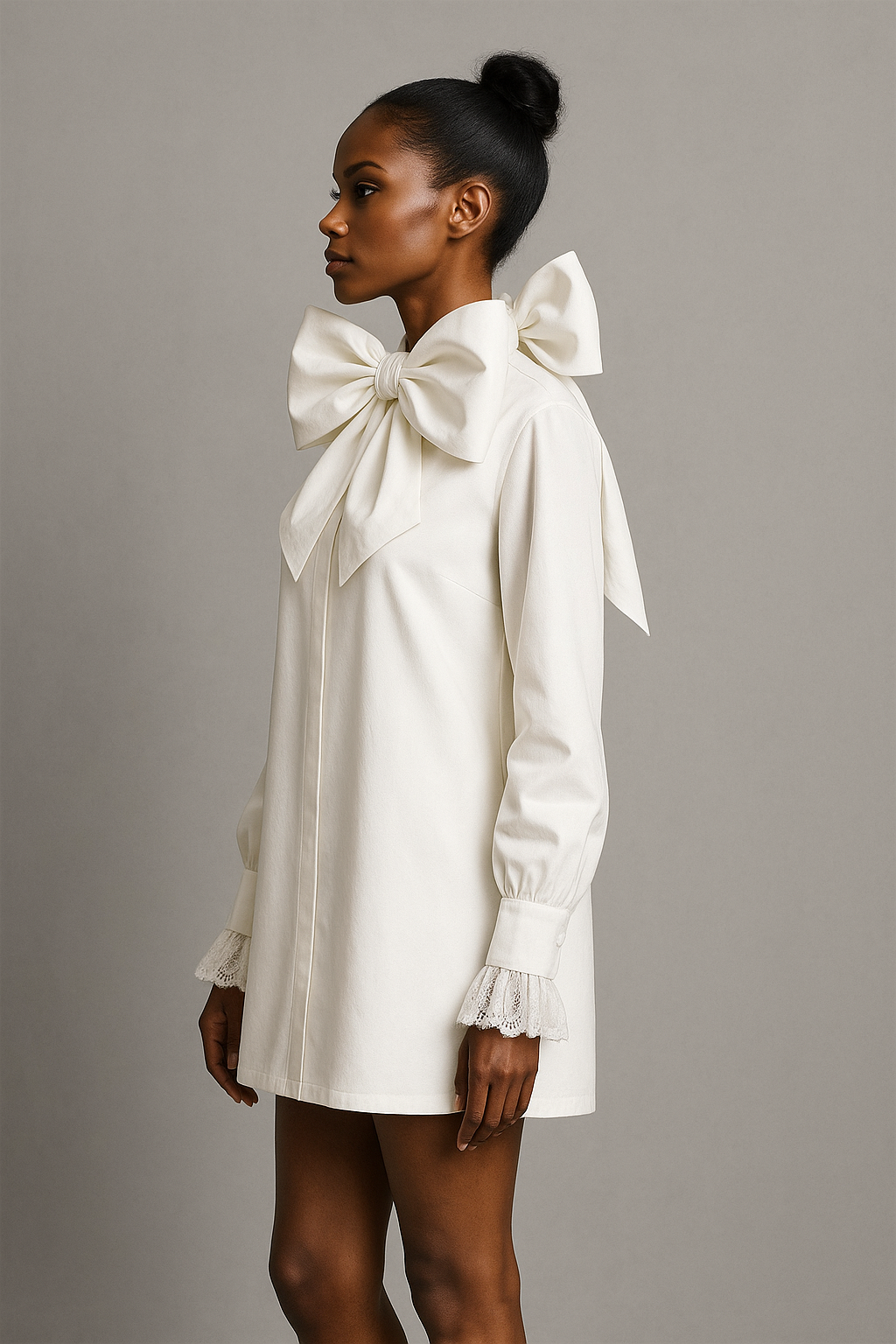 Chemise à nœud sculptural