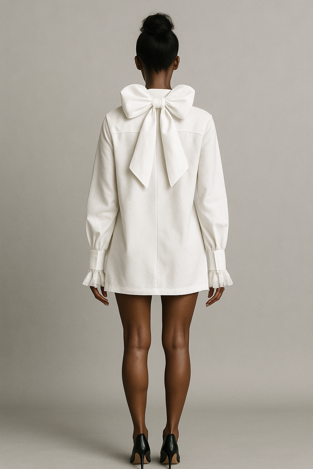 Chemise à nœud sculptural