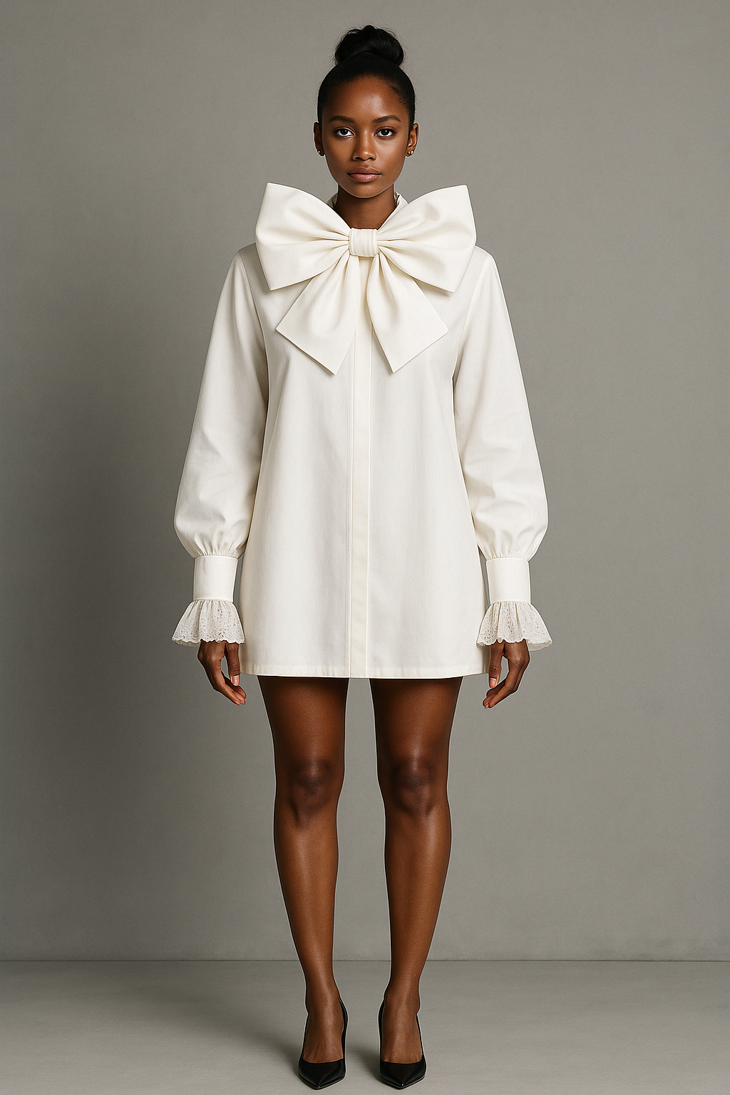 Chemise à nœud sculptural