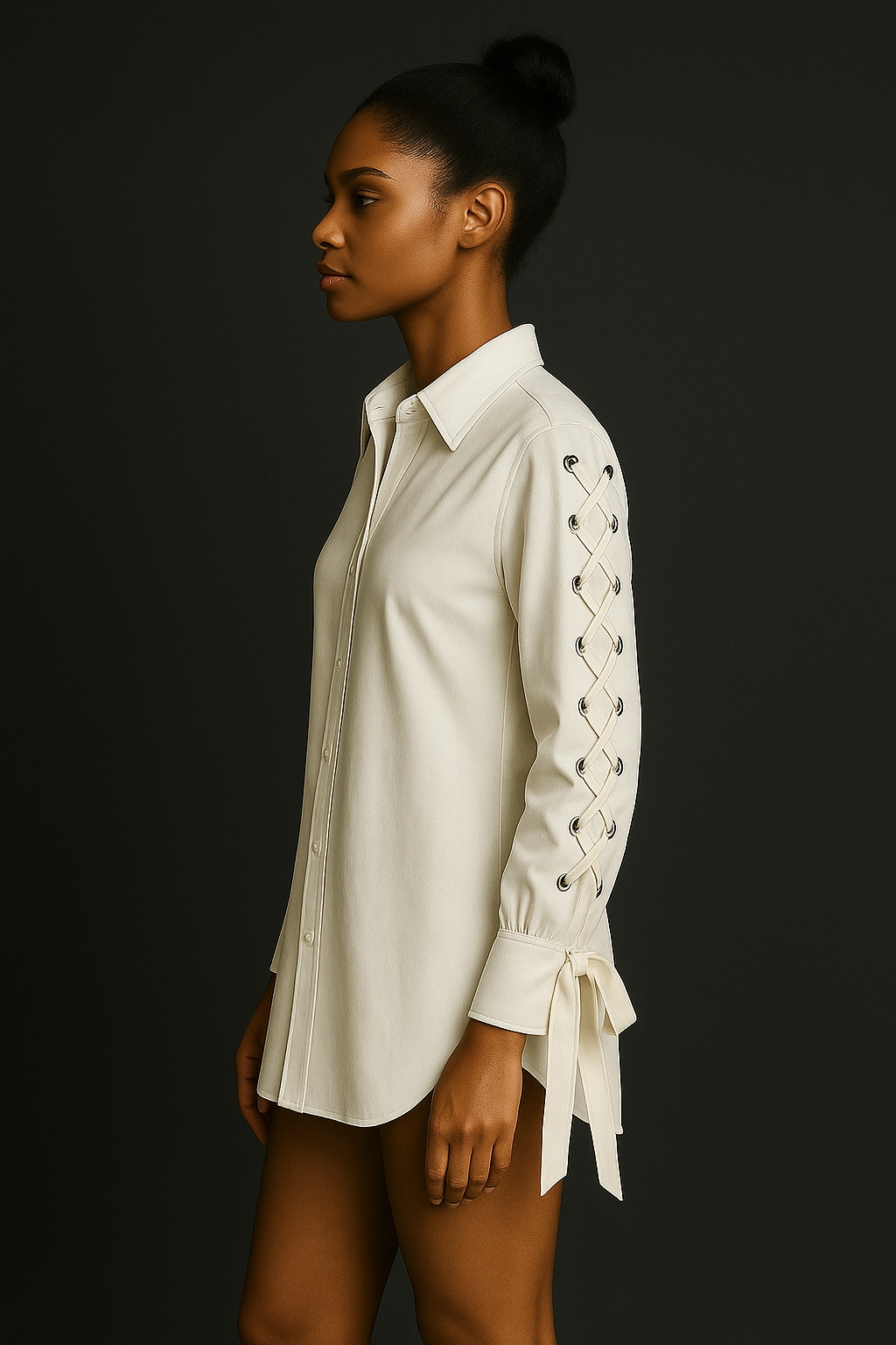 Chemise avec cravates sophistiquées.