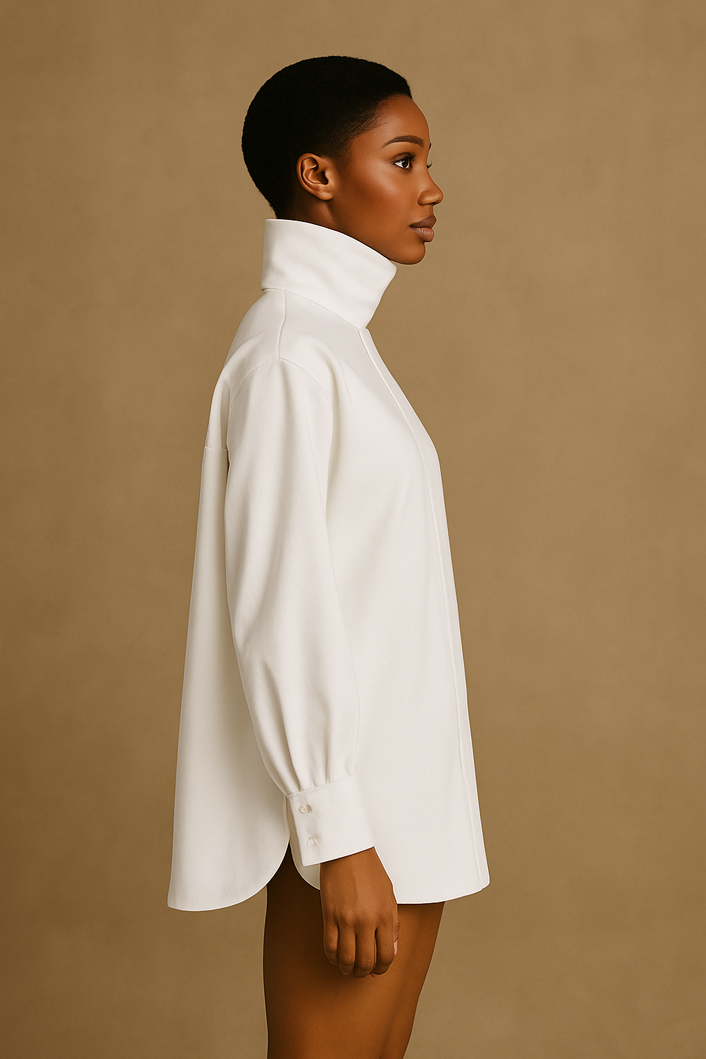 Chemise à col roulé oversize